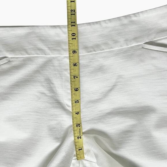Ann Taylor Factory Signature Pants Womens 14 White Cotton Blend Stretch - Picture 9 of 12
